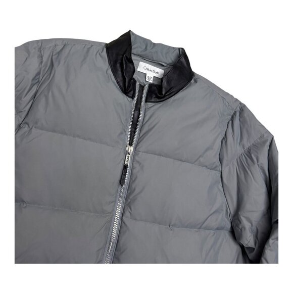 CALVIN KLEIN Goose Down Fill Winter Bomber Puffer Parka Coat Jacket Mens XL - Picture 2 of 6